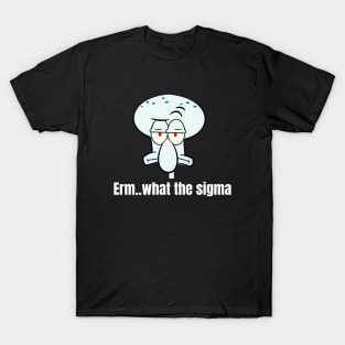 Erm..what the sigma tiktok meme viral funny nerdy design T-Shirt